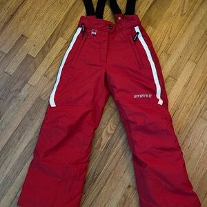 Kids Red Snow Pants
